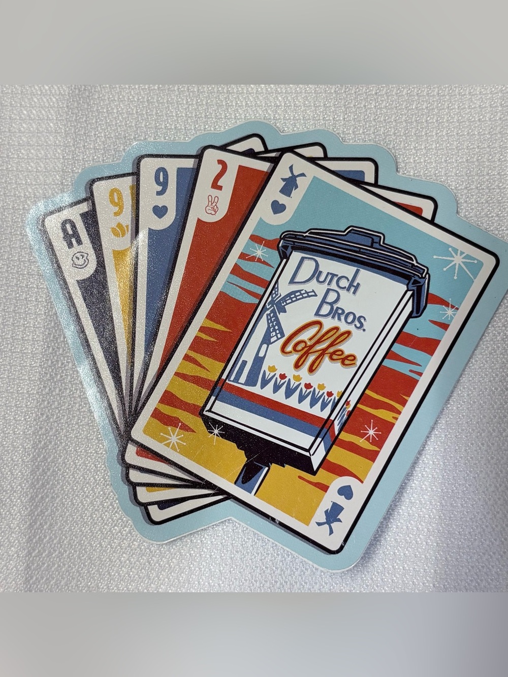 Dutch Bros Sticker - Playing Cards / Poker Hand